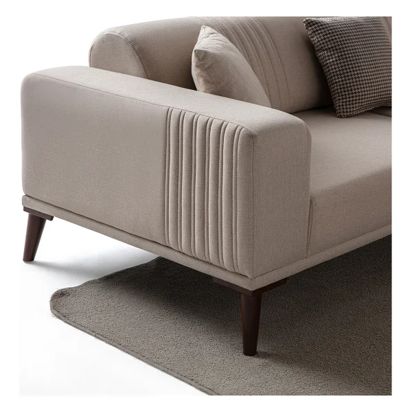 Edsy Home Regnar 3+1 Koltuk Takımı Sütlü Kahve - Görsel 4