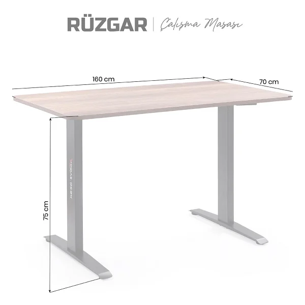 Xdrive Rüzgar 160x70 Cm Beyaz Oyuncu Masası - Görsel 4