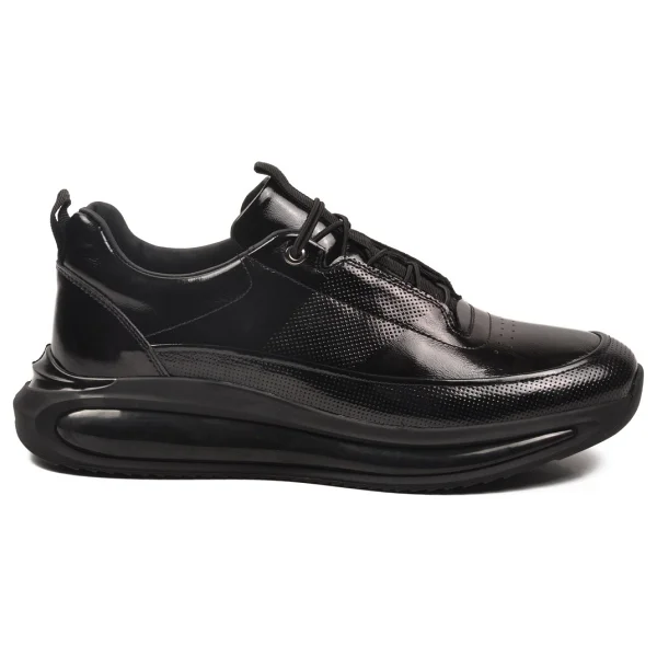 Siyah Rugan Hakiki Deri Anatomik Erkek Sneaker 152-22053 M - Görsel 3