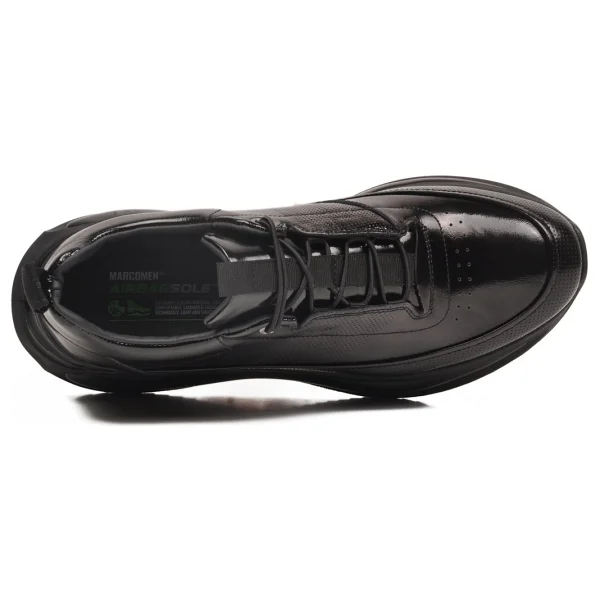 Siyah Rugan Hakiki Deri Anatomik Erkek Sneaker 152-22053 M - Görsel 4