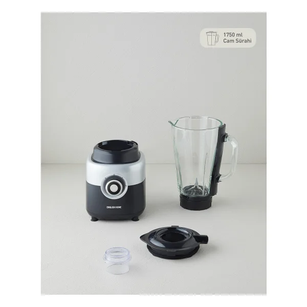 English Home Sbl 3001 Siyah Krom Cam Sürahi Blender - Görsel 6