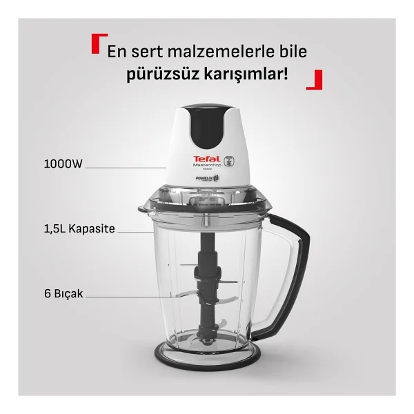 Tefal Masterchop Powelix Extra 1000 W Rondo - Görsel 9