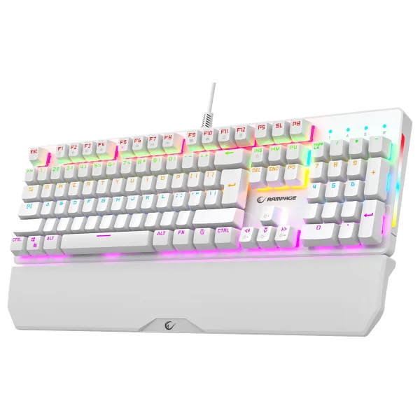 Rampage Umbra Kb-R86 Beyaz Blue Switch Kablolu Mekanik Oyuncu Klavyesi - Görsel 3