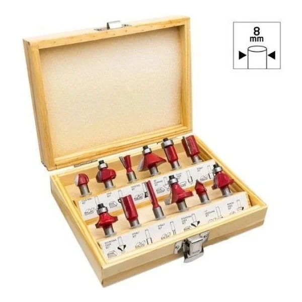 Rox Wood 12 Parça Ahşap Freze Seti 8mm Sap - Görsel 8