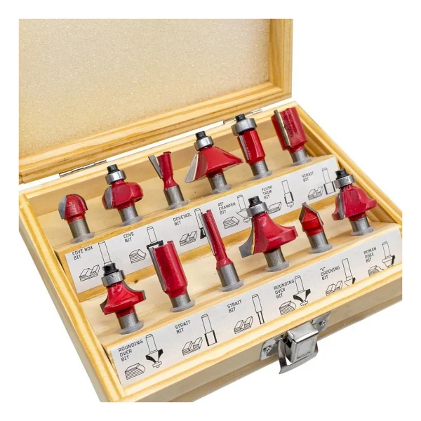 Rox Wood 12 Parça Ahşap Freze Seti 8mm Sap - Görsel 4