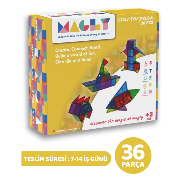 Magly 3 Boyutlu 36 Parça Manyetik Yapı Blokları - Görsel 6