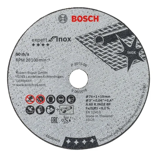 Bosch 76x1x10mm Inox Kesme Diski (5'li Pkt) 2608601520 - Görsel 6