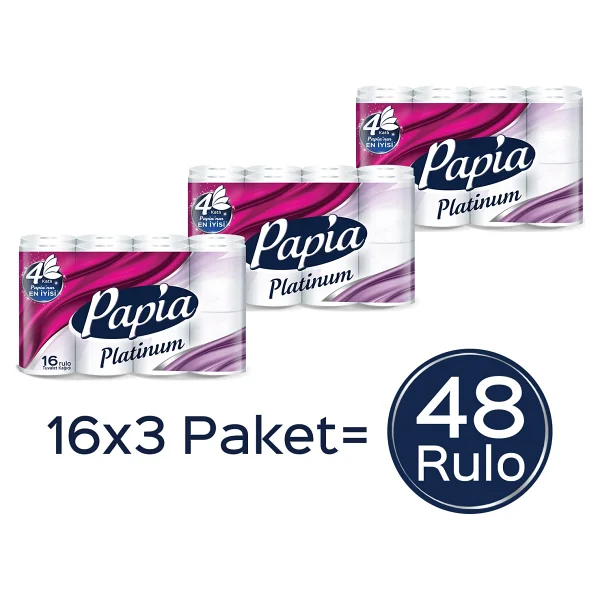Papia 3 Adet Platinum 16'lı Tuvalet Kağıdı - Görsel 6