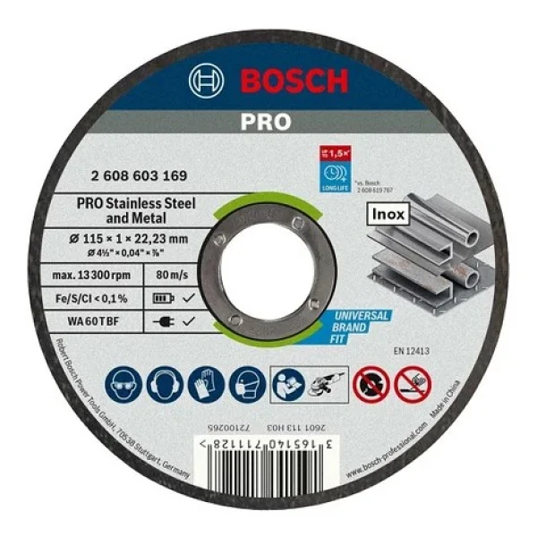 Bosch 115x1mm Sd İnox Rap.Kesme Taşı ( 25 Adet ) - Görsel 4