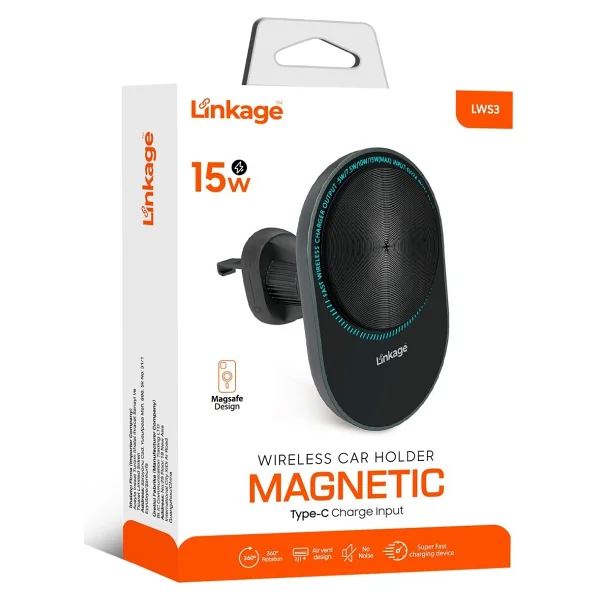 Linkage Wireless Mıknatıslı Araçiçi Telefon Tutucu L-WS3 - Görsel 2