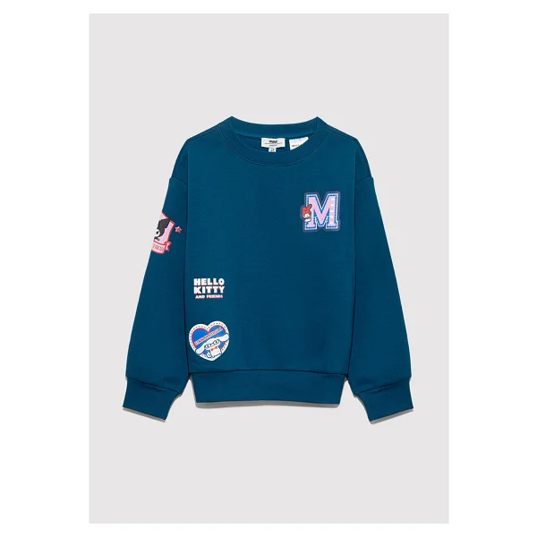 Mavi Hello Kitty Baskılı 7S10164 Çocuk Sweatshirt - Görsel 4