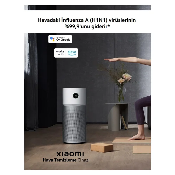 Xiaomi 125m2 Akıllı Hava Temizleme Cihazı Beyaz Renk Hepa Filtreli Özelliklerle Donatılmış - Görsel 9