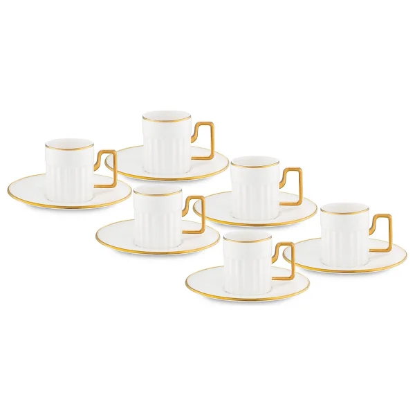 Jumbo Sorin-100 Gold 12 Parça 6 Kişilik Kahve Fincan Takımı - Görsel 2