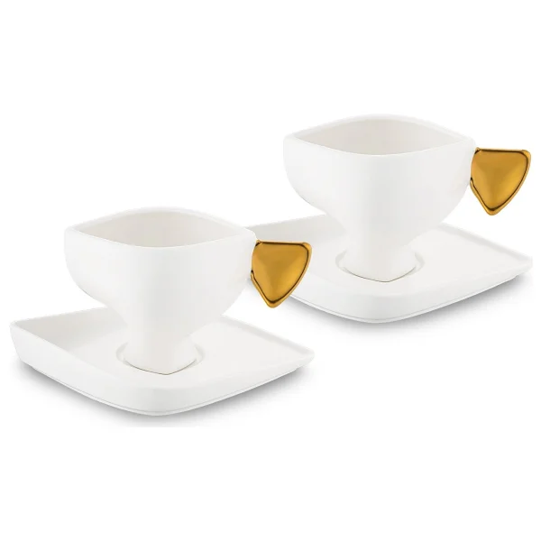 Jumbo Glide Gold 4 Parça 2 Kişilik Kahve Fincan Takımı - Görsel 2