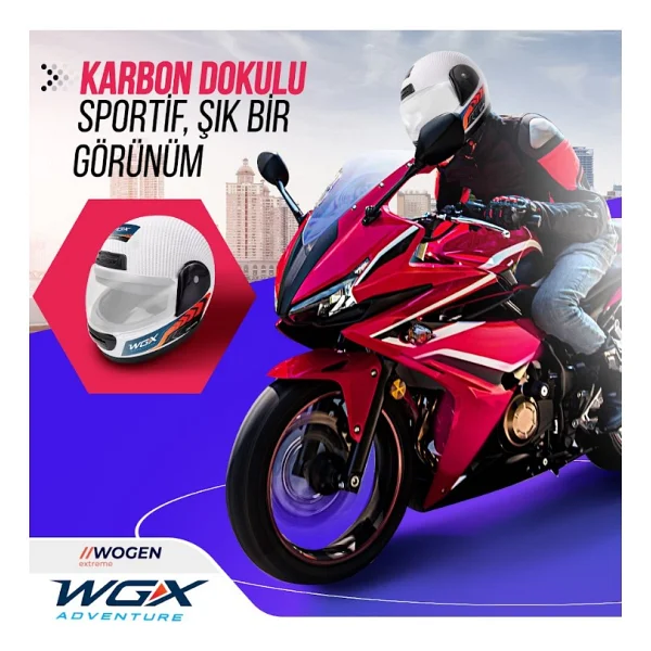 Wogen Full Face Motor Kaskı - Görsel 3