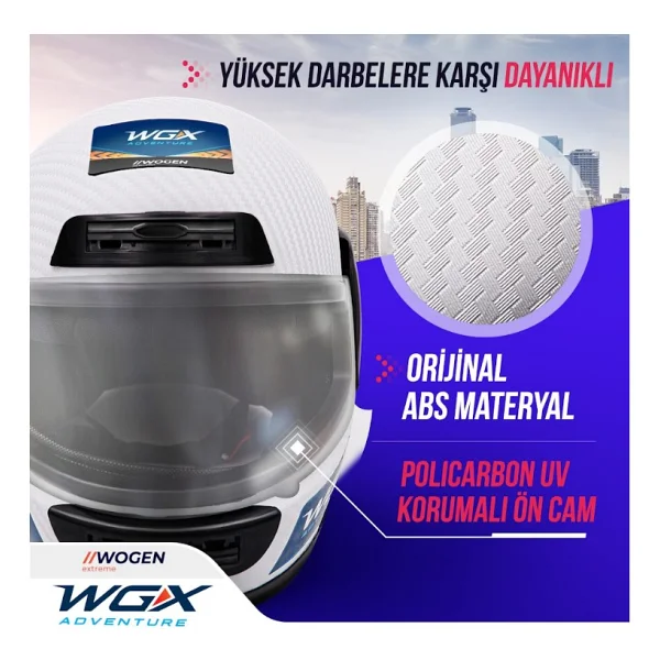 Wogen Full Face Motor Kaskı - Görsel 4