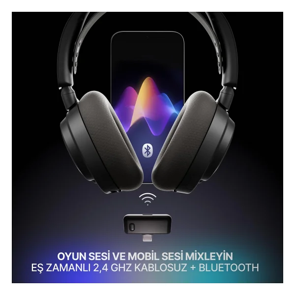 Steelseries Arctis Nova 7 Gen 2 Siyah Kablolu/Kablosuz Kulak Üstü Oyuncu Kulaklığı - Görsel 4