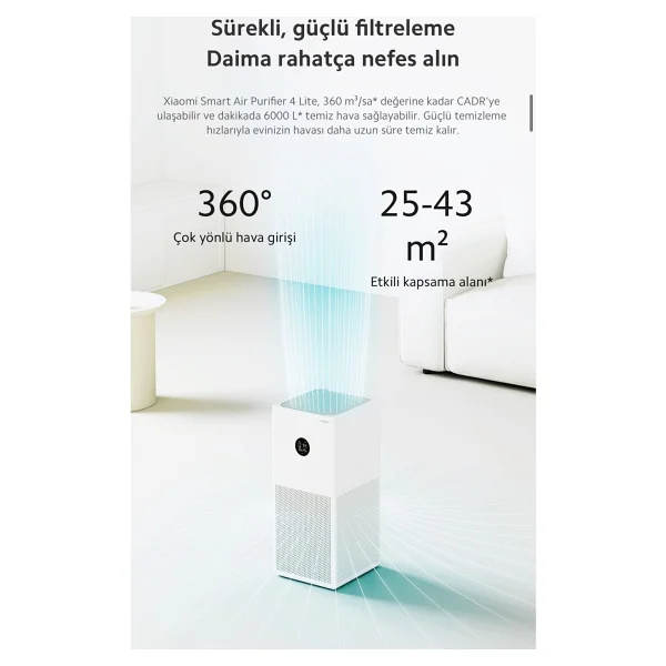 Xiaomi Premium Hava Temizleyici, 3 Ü 1 Arada Filtreleme , Anında Daha Yüksek Yaşam Kalitesi Sunar - Görsel 4