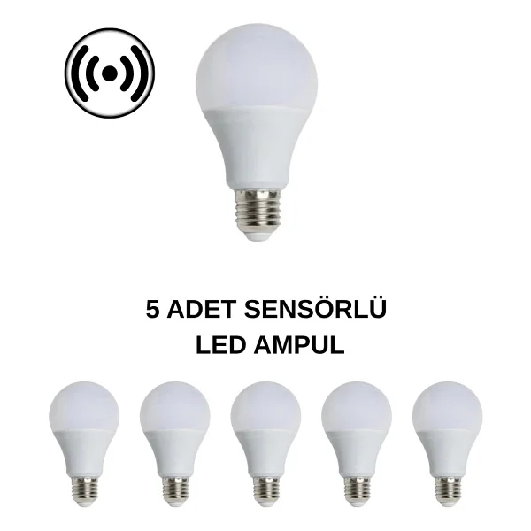 Cata Ct-4259 Beyaz Işık 12 W E27 5'li Sensörlü LED Ampul - Görsel 4