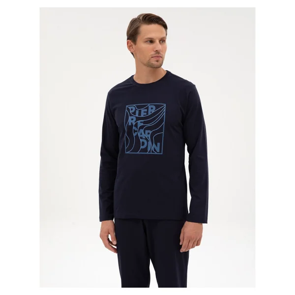 Pierre Cardin Erkek Lacivert Pijama Takımı 50322653-200 - Görsel 3