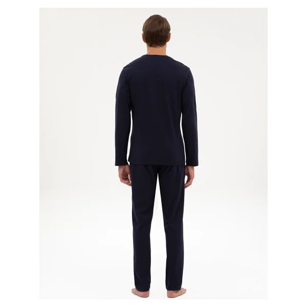 Pierre Cardin Erkek Lacivert Pijama Takımı 50322653-200 - Görsel 5