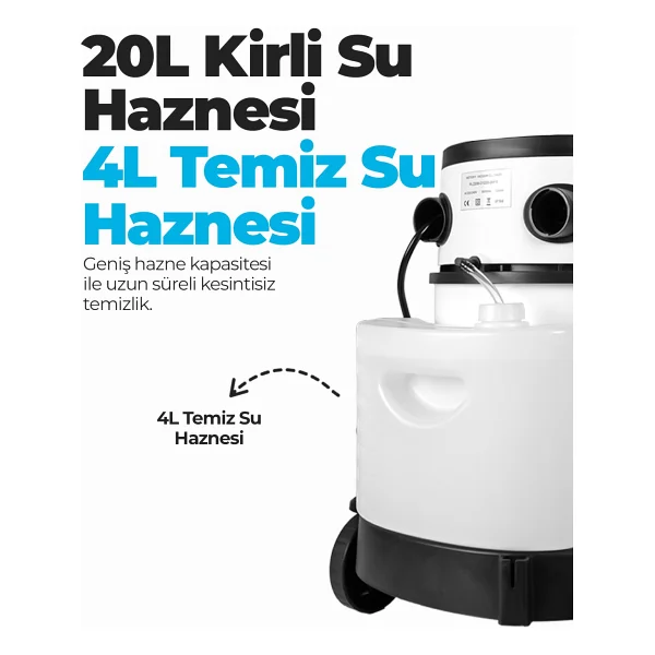 Pirantech Rlz-208 Halı Ve Koltuk Yıkama Makinesi - Görsel 9