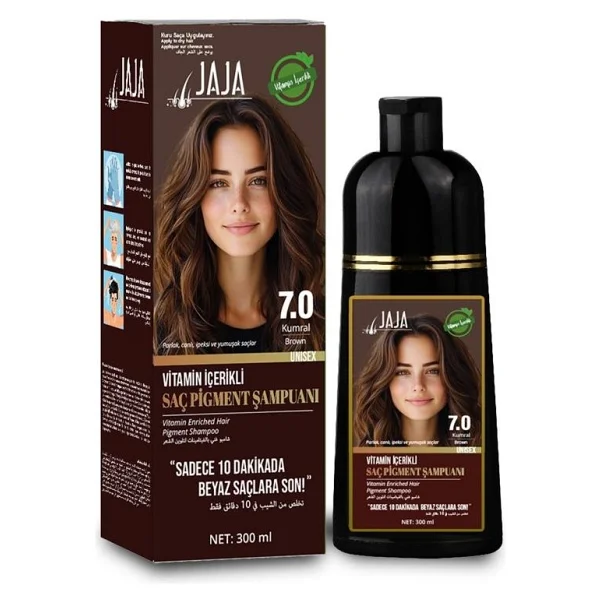 Jaja Kumral Vitamin Içerikli Saç Pigment Şampuanı Unisex 7.0 300 Ml - Görsel 2