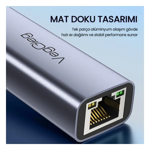 Veggieg V-K306 USB To Ethernet Dönüştürücü - Görsel 3