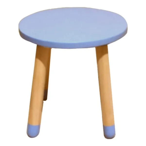 Wood & Joy Doğal Ahşap Renkli Çocuk Tabure (Lila) - Görsel 2