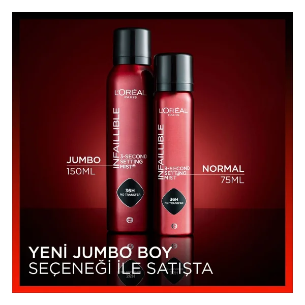 L'oreal Paris Infaillible 3-Second Jumbo 150 Ml Makyaj Sabitleyici Sprey - Görsel 3