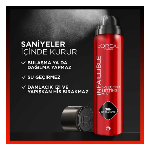 L'oreal Paris Infaillible 3-Second Jumbo 150 Ml Makyaj Sabitleyici Sprey - Görsel 4