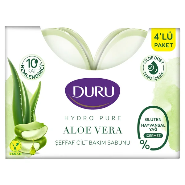 Duru Hydro Pure Aloe Vera 4x135 Gr Sabun - Görsel 2