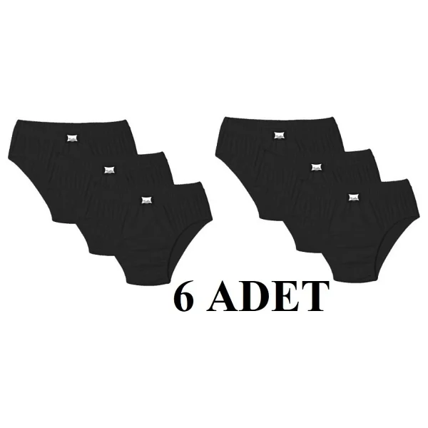 Tutku Erkek 6 Adet Pamuklu Kom Slip Külot 6'lı Paket 0109- - Beyaz - Görsel 4