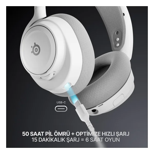 Steelseries Arctis Nova 7 Gen 2 Beyaz Kablolu/Kablosuz Kulak Üstü Oyuncu Kulaklığı - Görsel 6