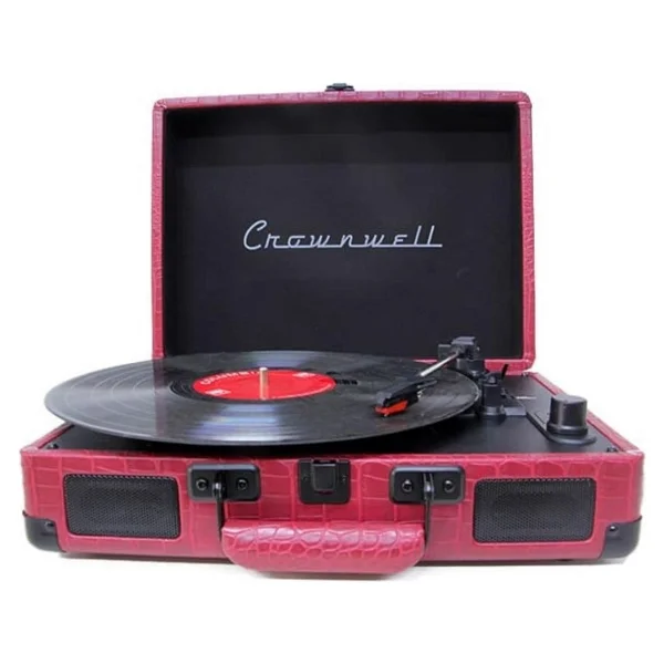 Crown Well Turntable Cw002-Ch Bordo Çantalı Pikap - Görsel 2