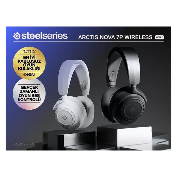 Steelseries Arctis Nova 7p Gen 2 Kırmızı Kablolu/Kablosuz Kulak Üstü Oyuncu Kulaklığı - Görsel 4