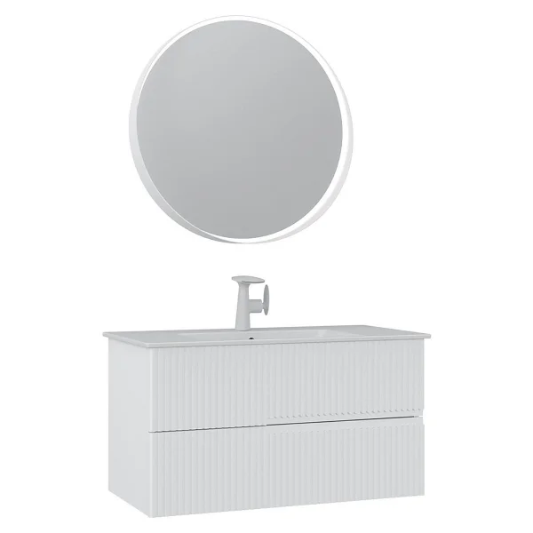 Orka Moonlight 90 cm Banyo Dolabı Seti - Görsel 5