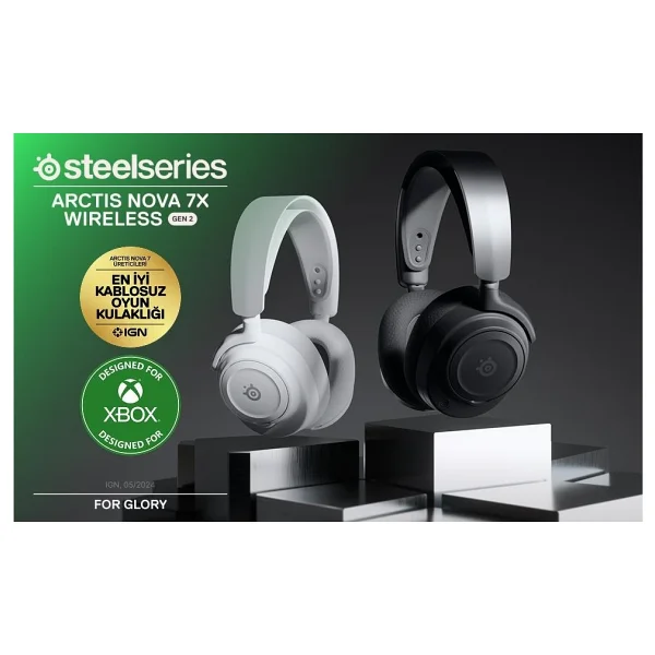 Steelseries Arctis Nova 7x Gen 2 Beyaz Kablolu/Kablosuz Kulak Üstü Oyuncu Kulaklığı - Görsel 7
