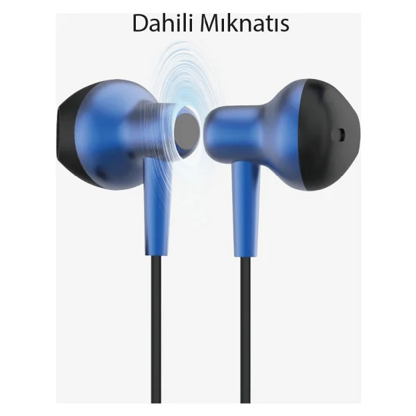Linktech H677 Premium Mavi Kablolu Kulak İçi Kulaklık - Görsel 4