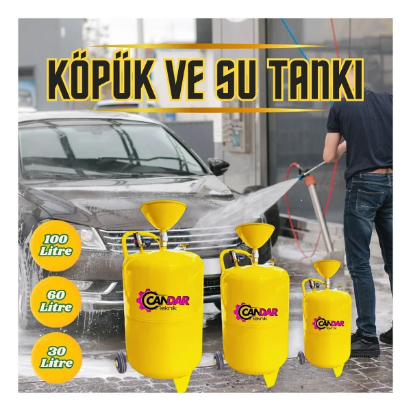 Ottomax Otx100 Havalı Köpük Tankı 100 Litre Köpük Püskürtme 8 Metre Hortumlu - Görsel 5