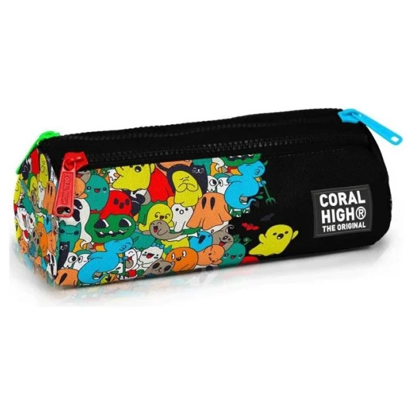 Coral High 22090 Karikatür Desenli 3 Bölmeli Kalemlik - Görsel 6