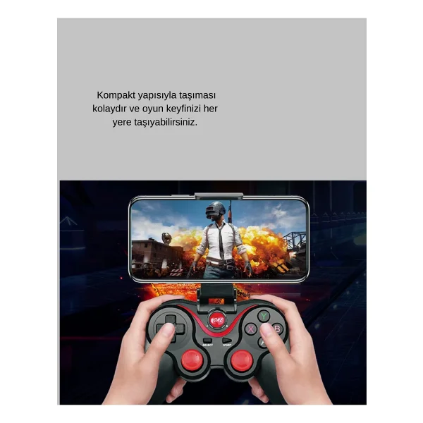 Teknodayım Bluetooth Kablosuz Oyun Kumandası - Android, Ios, PC Uyumlu - Görsel 5