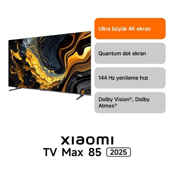 Xiaomi Max 4K Ultra HD 85" 216 Ekran Uydu Alıcılı Google Smart QLED TV - Görsel 2