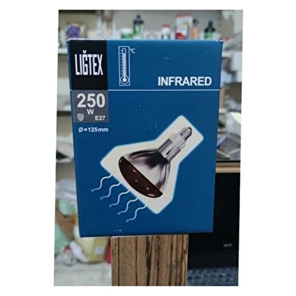 Ligtex Isıtıcı Lamba 250 Watt Kümes Isıtıcı Ampül Kırmızı Işık - Görsel 6