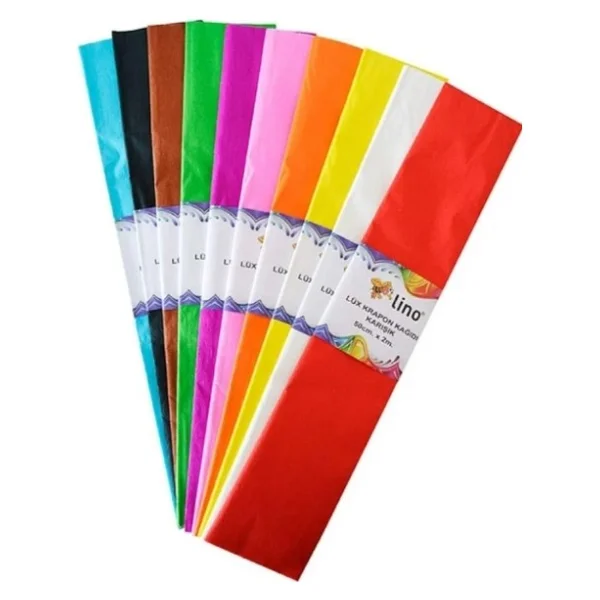 Lino Lux Krapon Kağıdı 10 Renk ( 50x200 Cm) - Görsel 2