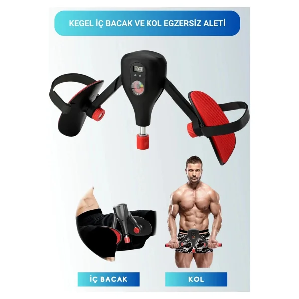 Hubstein Iç Bacak Egzersiz Aleti 35 Kg Ayarlanabilir Kegel Cihazı Pelvik Kas Aleti Kalça Kol Sıkılaştırıcı - Görsel 5