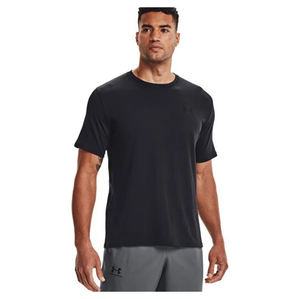 Under Armour Sportstyle Left Chest 1326799-001 Siyah Kısa Kollu Bisiklet Yaka Erkek Tişört - Görsel 8