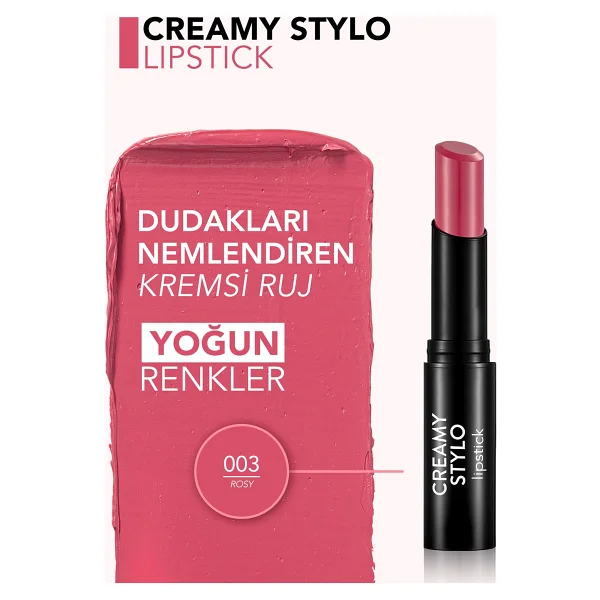 Flormar Creamy Stylo 03 Rosy Stick Ruj - Görsel 4