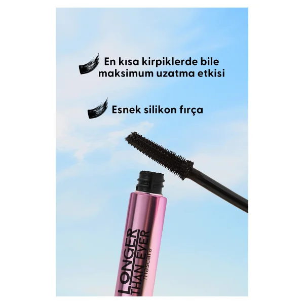 Flormar Longer Than Ever Uzun Görünüm Veren Siyah Maskara - Görsel 3
