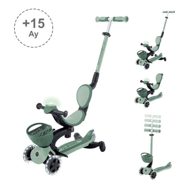 Globber Go Up Baby 360 Işıklı Mint 3 Tekerlekli Oturaklı Çocuk Scooter - Görsel 10